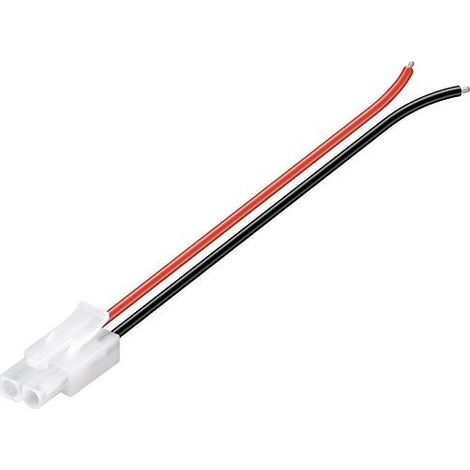 Cable conector recto Tamiya macho 14 cm  rojo-negro