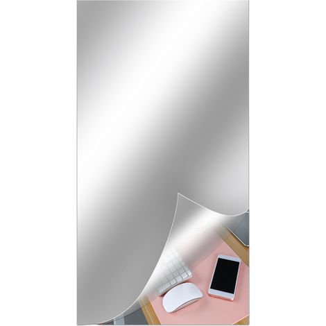 Miroir Stickers muraux en céramique Art moderne décoration de la maison pour salon chambre 50cm x 100cm/19.68x39.37in (1/5)