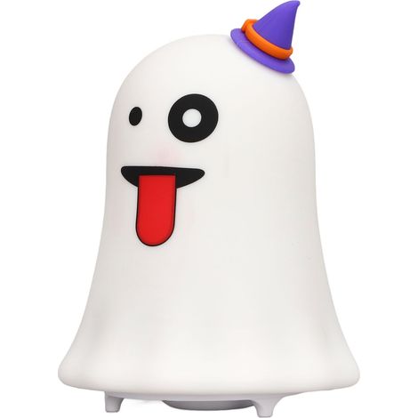7-farbiges LED-Geister-Nachtlicht, Nachttischlampe aus Silikon und ABS, USB-aufladbar, für Kinderzimmer und Halloween-Dekoration (1/5)