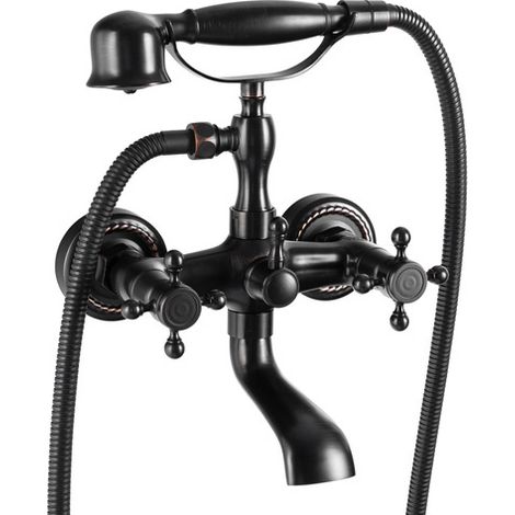 Grifo bañera bimando retro, Negro