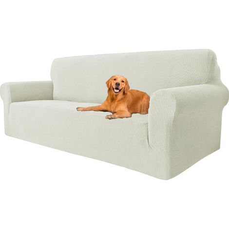 Elastischer 3-Sitzer Sofaüberzug, rutschfest, waschbar, für Haustiere (1/5)