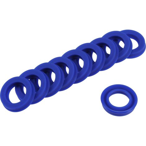 10 Pcs Joints Radiaux UHS, Joints D'huile PU Industriels Pour Vérins Hydrauliques (Bleu, 14-mm ID x 22-mm OD 5-mm Largeur) (1/5)
