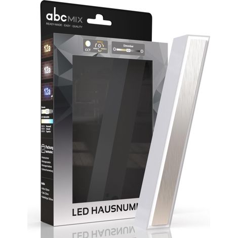 LED Hausnummer Schrägstrich inkl. Edelstahl-Cover - CCT 12V 2700K/4000K/6500K (1/5)