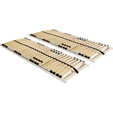 Reti a Doghe 2 pz 7 Zone con 28 Doghe in Legno 80x200 cm vidaXL (1/5)