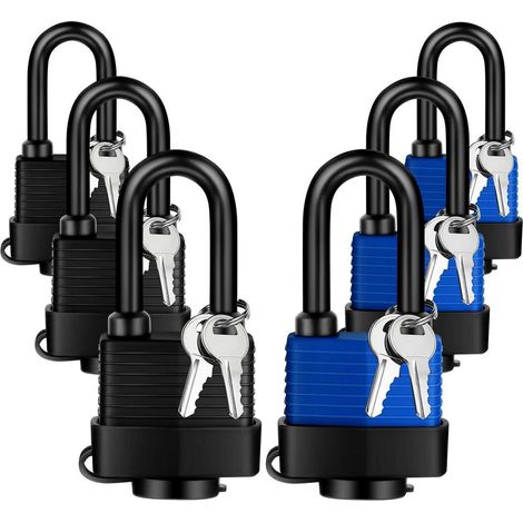 Cadenas à combinaison 6 pièces, résistants aux intempéries, pour jardin et portail