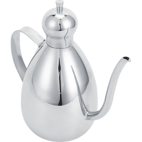 1-Liter-Ölflasche aus Edelstahl 304, Öl- und Essigspender, Küchenaufbewahrungsbehälter. (1/5)