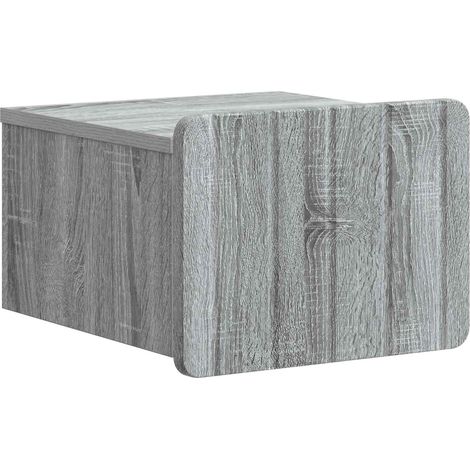 Wandmontierter Nachttisch Graues Sonoma 33 x 34,5 x 24 cm vidaXL