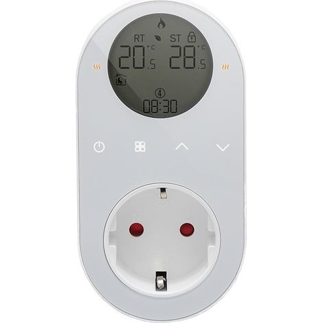 Termoregolatore WIFi Beca Digitale a Presa 16A con Sonda Bianco (1/5)