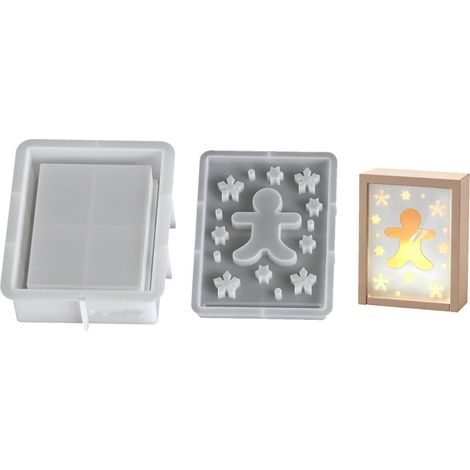 Moldes de silicona hechos a mano con forma de hombre de jengibre
