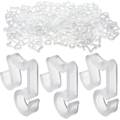 Vorhangclips für den Außenbereich, Weihnachtsdekorationsclips, Lichterkettenclips, Seilaufhängungsclips für den Außenbereich (20 Stück) (1/5)
