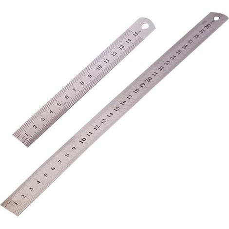 BESTonZON Lot de 2 règles en acier inoxydable, 15 cm et 30 cm (1/5)