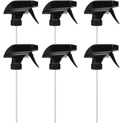 Lot de 6 buses pulvérisation rechange en plastique robuste pour et nettoyage, Noir , M - (1/5)