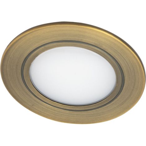 SIRO Einbauleuchte SL-Mono Spot 3000K warmweiß, Messing antik gebürstet (1/5)