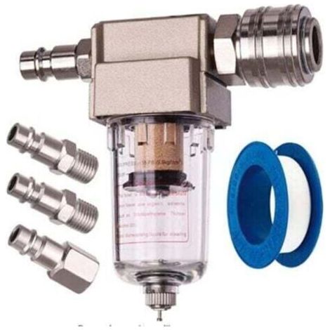 Filtro de aire comprimido, separador de agua, separador de aceite, conector rápido incluido.