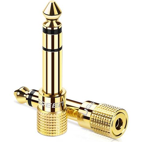 Adaptateur/convertisseur ugreen 20503 de prise jack 6,5 mm vers mini-prise jack 3,5 mm (or) (1/5)