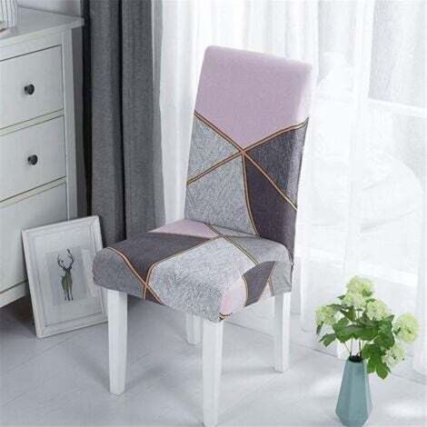 JSSEVN - Dining chair cover, patchwork print chair cover, washable, stretchable, wedding decoration, hotel, restaurant (1/4)