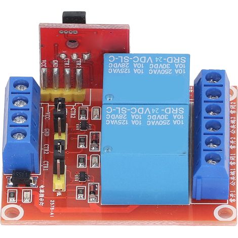 Module relais commutateur sans fil 2 voies IR 10A declenchement bi-directionnel haut bas tension 24V DC pour domicile ferme usine bureau labo (1/5)