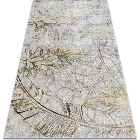 BLISS Z218AZ237 tappeto crema / oro - Fiori, moderno, strutturale beige 200x290 cm