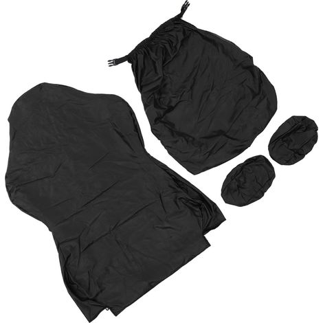 Housse de Protection Élastique en Simili Cuir Noir pour Chaise de Bureau, Imperméable et Confortable (1/5)