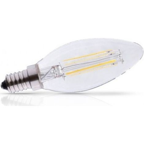 Ampoule LED Dimmable E14 5W 470lm Flamme - Blanc Chaud 2700K - Ampoule LED Dimmable E14 5W 470lm Flamme - Blanc Chaud 2700K (1/4)