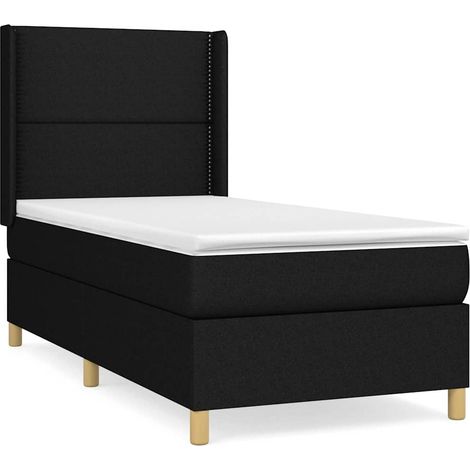 Maison Exclusive - Giroletto a Molle con Materasso Nero 80x200 cm inTessuto (1/5)