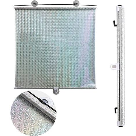 Store enrouleur argenté pour protection solaire (1/5)