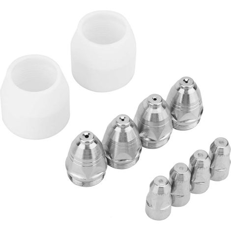 P80 10pcs Electrode Nozzle Plasma Consumable Cutter Torch Silk Electrode Tip Set