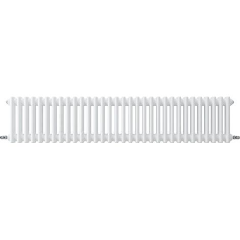 Acezanble Horizontal Traditional Cast Iron Style Radiator 300x1460mm 2 Column White