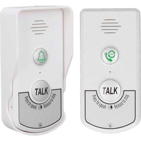 Wireless doorbell intercom, 1-to-1 two-way electronic chime, waterproof wireless doorbell intercom with indicator light (1/4)