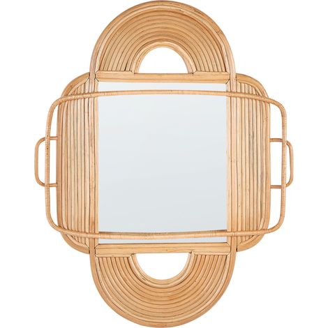 Wandspiegel ALCORN 70 cm 90 cm Rattan Naturfarben (1/5)