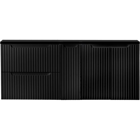 Doppelwaschtisch-Unterschrank 140cm, in schwarz, NEWPORT-56-BLACK (1/5)