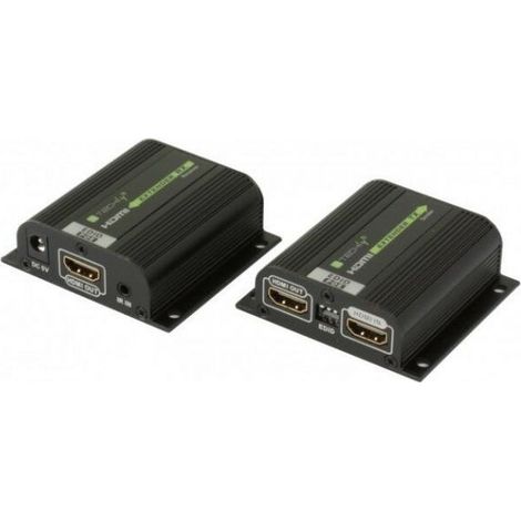 TechLy Extender HDMI Full HD 3D POE su cavo Cat.6/6A/7 RJ45 40m IR telecomando per Sky