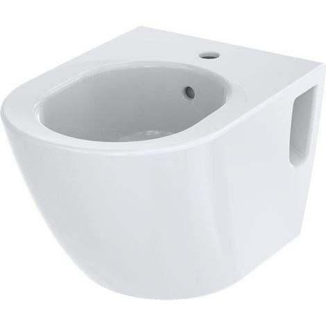 Bidet mural NC avec trou pour robinetterie et trop-plein blanc TOTO