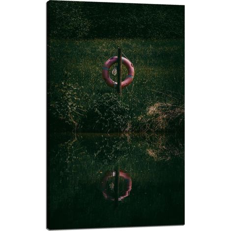 Leinwanddruck Natur Dunkler See 60x100 cm