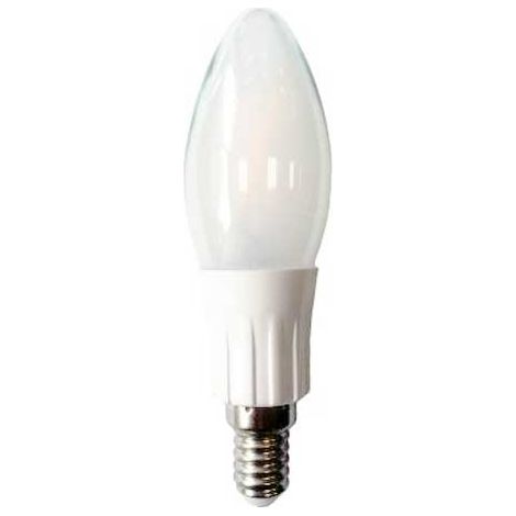 Lampadina candela e14 3w filamento vetro smerigliato bianco caldo 2800k