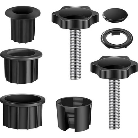 8 Pièces Anneaux de réduction pour Pied de Parasol Kit, Adaptateur de Pied de Parasol Umbrella Stand Parts, Balcon Supports de Parasol Réducteurs pour Table de Terrasse Balcon Arrière-Cour (1/5)