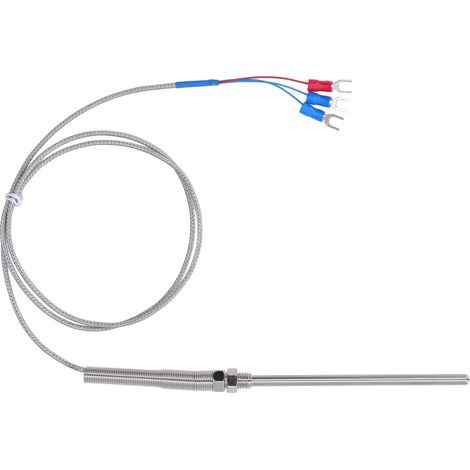 PT100 BERM 100mm Thermoelementsonde, Temperatursensor 0-400°C, Länge 1 Meter, hohe Präzision, für industrielle Messungen. (1/5)