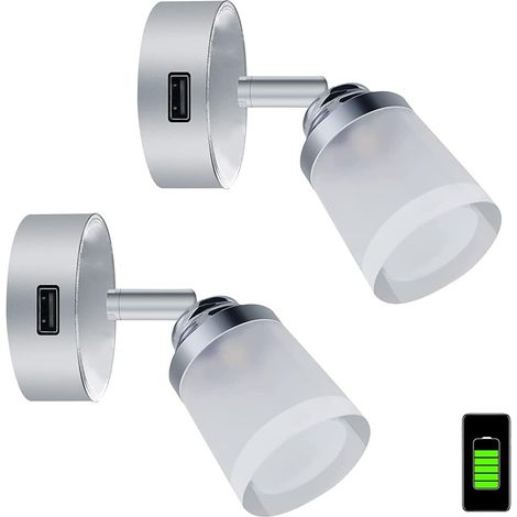 12V LED-Leseleuchte mit USB-Anschluss, 3W-Wandstrahler mit Touch-Schalter, dimmbare Nachttischlampe für Wohnmobil, Boot, Wohnwagen CJY (1/5)