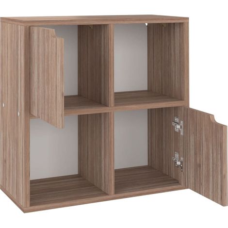 Bücherregal Grau Sonoma-Eiche 60x27,5x59,5 cm Holzwerkstoff vidaXL
