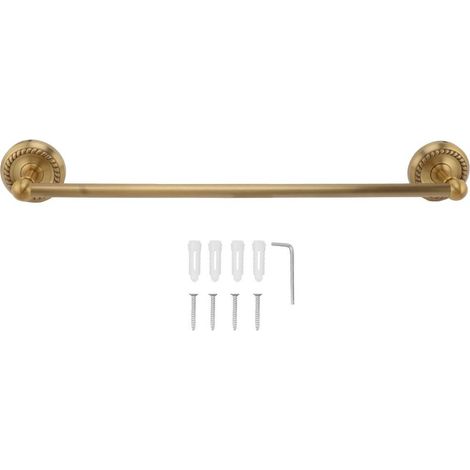 Porte-serviettes en cuivre style européen, barre simple, porte-serviettes suspendu, style antique (1/5)
