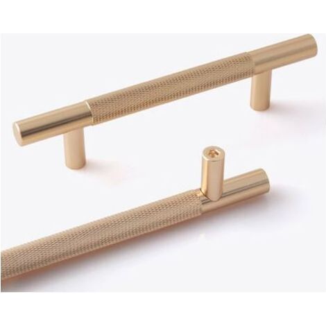 Poignées de meuble dorées, 10 pièces, 96 mm, avec vis de fixation, idéales pour tiroirs, armoires, cuisines et bureaux (1/5)