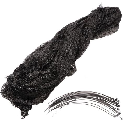 Voile d'ombrage en tissu mesh, protection UV, auvent anti-poussière avec 20 attaches pour cour extérieure 4x6m (1/5)