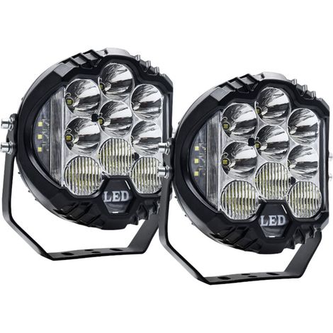 High-Brightness 200W LED Work Light Pods, Double-Sided Combo Lamp, Off-Road Beam Driving Light (2-pack, white). (1/5)