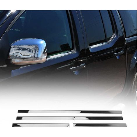 OMAC Garniture de Fenêtre Compatible avec Nissan Navara 2005-2015 Acier INOX 4Pcs