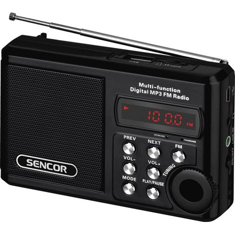 Radio portátil SRD 215 B MP3, USB, SD