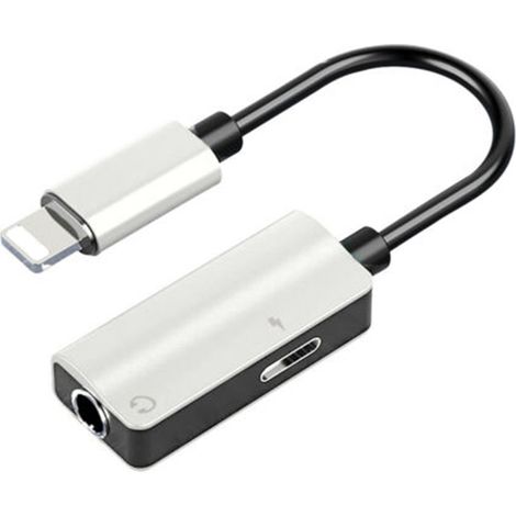 Adaptateur AUX Jack 3.5mm pour iPhone - Connecteur Double Sortie Audio pour Interface iOS (1/5)