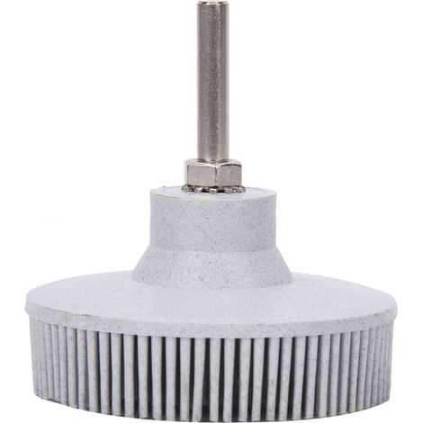 Disque à poils de 3 pouces, brosse Abrasive en caoutchouc émeri, ébavurage, polissage, meule blanche (1/5)