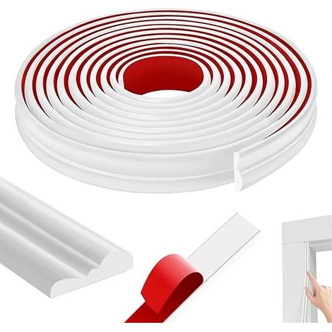 Moulures murales - 27 mm - En TPE - Moulures murales - Pour murs, armoires, portes, cadres photo - Blanc (1/5)