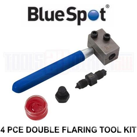 BlueSpot 4pc Double Car Brake Pipe Flaring Flare Tool Hand Kit 3/16" SAE (1/4)