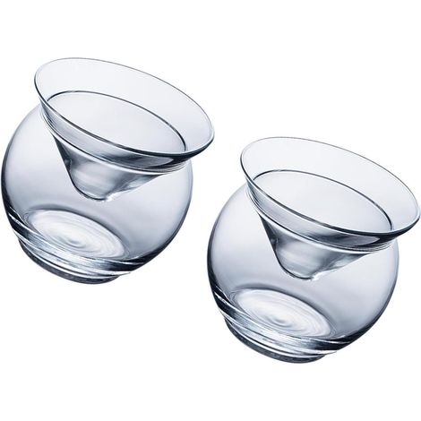 Stylish Stemless Martini Glasses Cocktails at Bar or Wedding, L (1/5)
